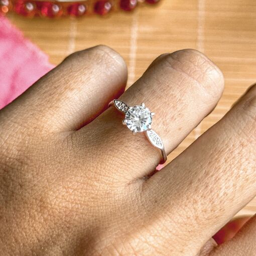 Anel Solitario de Prata M3