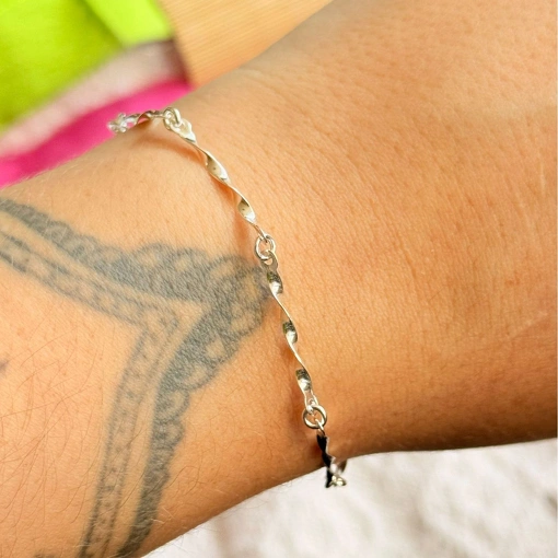 Pulseira Torcida de Prata
