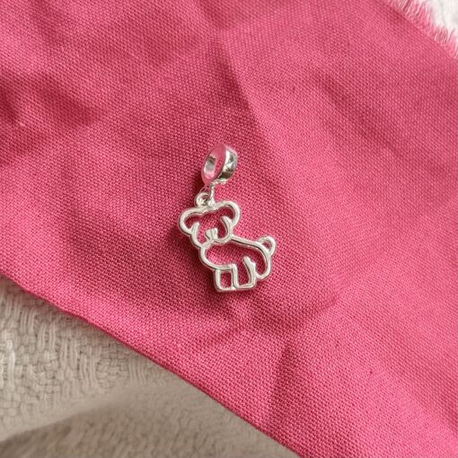 Berloque Cachorro Vazado de Prata