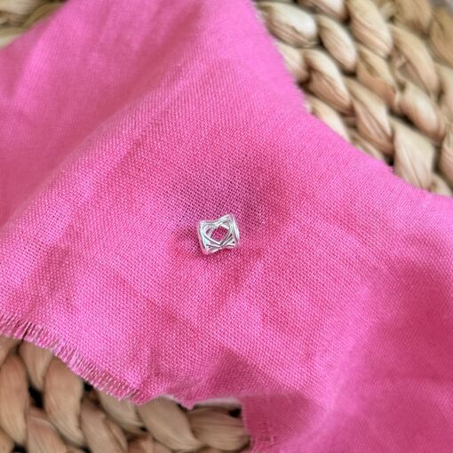 Separador Corações Vazados de Prata