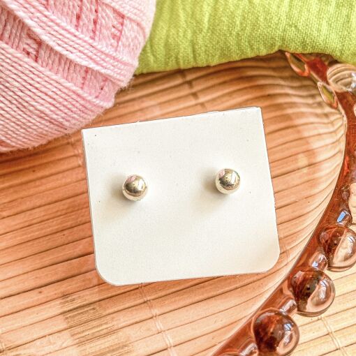 Cartela Bolinha de Prata 4mm