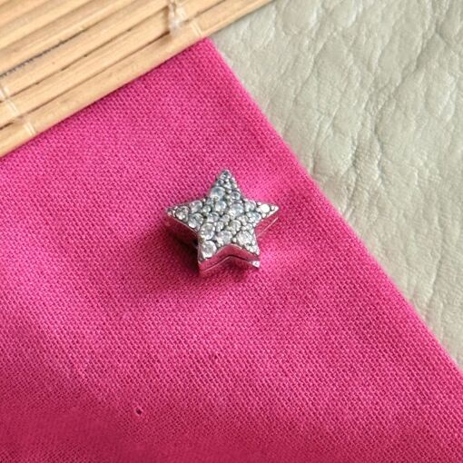 Fecho Estrela com Zirconias para Berloqueira de Prata