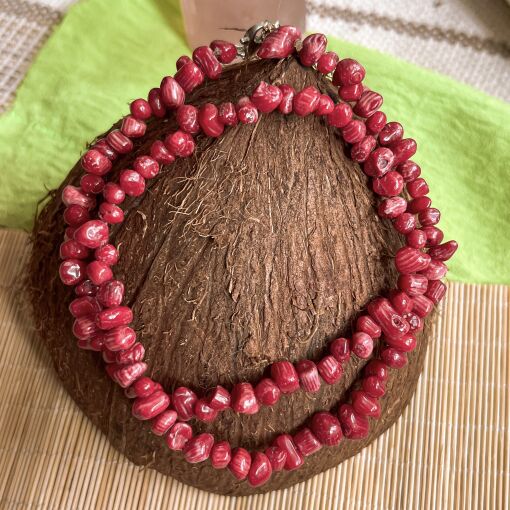 Colar de Pedra Coral 45cm