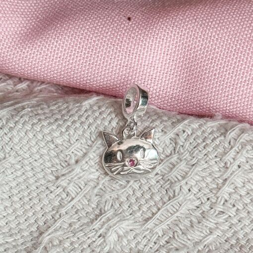 Berloque Gato de Prata M6