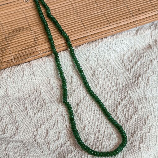 Colar de Pedra Esmeralda 45cm