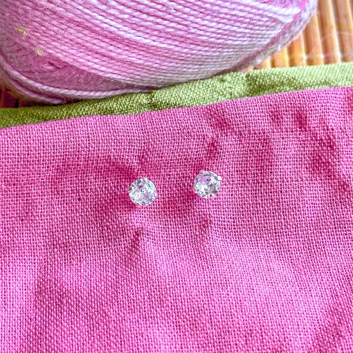 Brinco Zircônia de Prata com Tarraxa Baby 3,2mm
