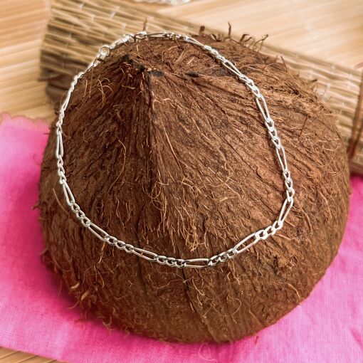 Pulseira de Prata Italiana em Malha 3x1 2mm