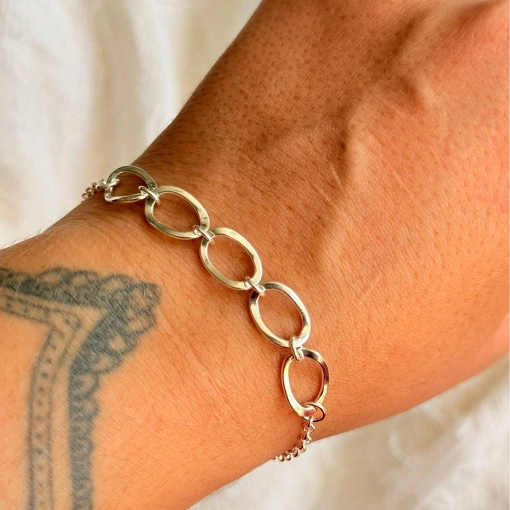Pulseira Elos Elegance de Prata