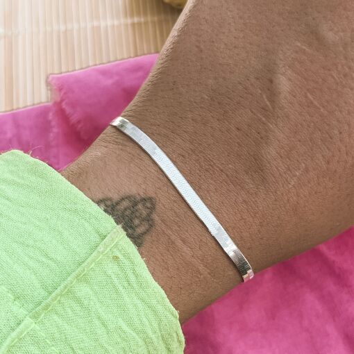 Pulseira Fita de Prata