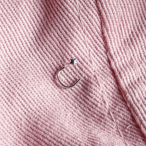 Piercing de Prata Pino com Estrelinha