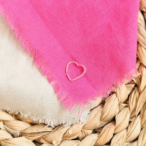 Piercing de Prata Coração Liso 1cm