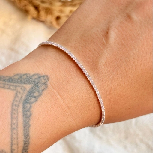 Pulseira Riviera de Prata 1,5mm