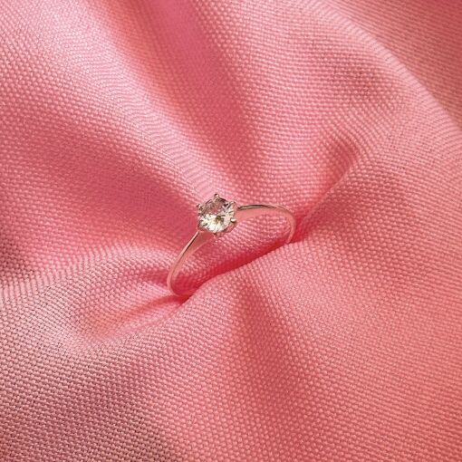 Anel Solitario de Prata M5