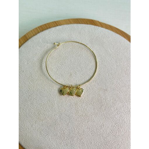 BRACELETE TRES CORACOES DOURADO