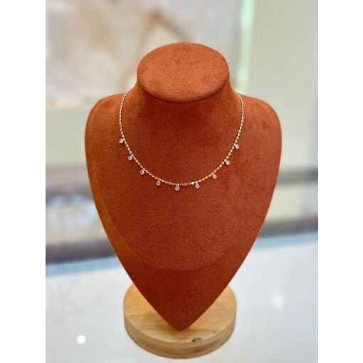 CHOKER BOLINHA CHAPADA COM ZIRCONIA