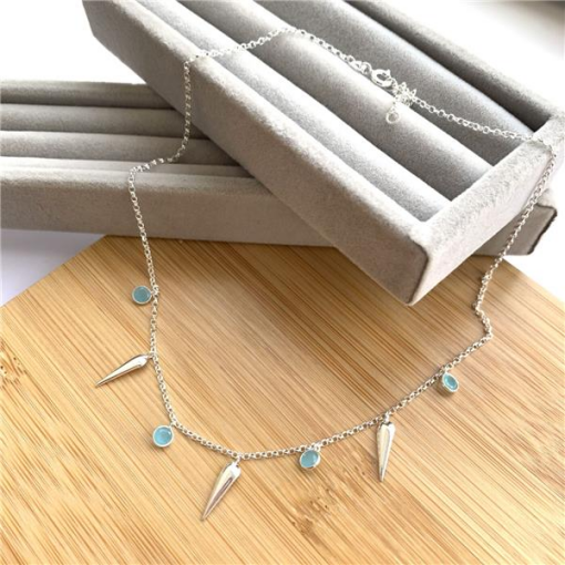 CHOKER SPIKES COM PEDRINHAS