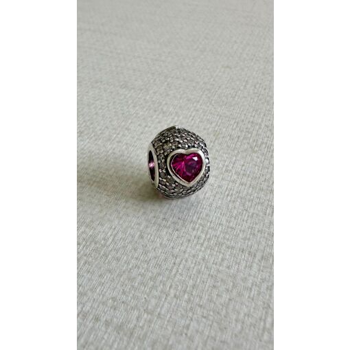 BERLOQUE ZIRCONIA CORACAO ROSA