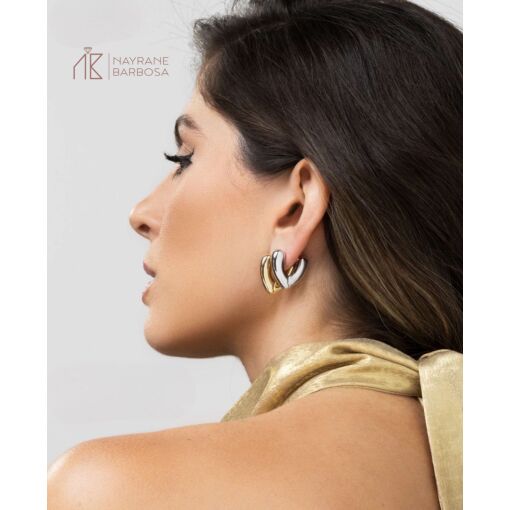 BRINCO ARGOLA CORAÇAO DOURADO