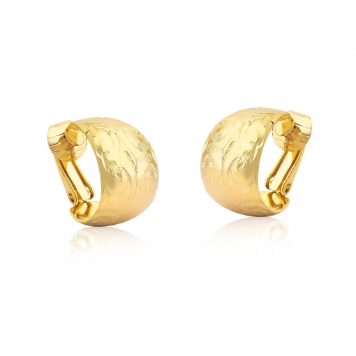 Brinco de pressão trabalhado estilo argola