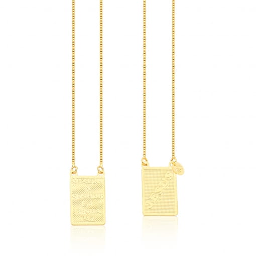 Escapulário shalom o senhor é a minha paz corrente veneziana