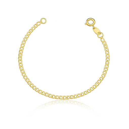 Pulseira elo design formato redondo e delicado