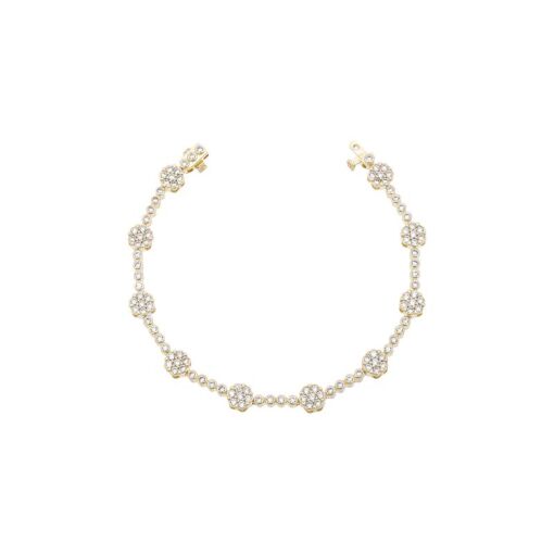 PULSEIRA ESTILO RIVIERA INTERCALANDO COM FLOR CRAVEJADA SEIS PET