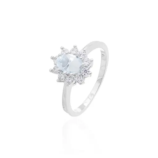 ANEL OVAL 5X8MM CRAVACAO PRINCESA EM VOLTA