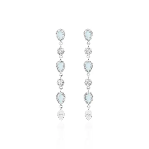 BRINCO PENDURADO DE GOTA INVERTIDA CRAVACAO INTERCALANDO COM PON