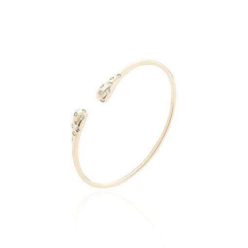 BRACELETE  COM AS PONTAS ARREDONDADS E CRAVAÇÃO