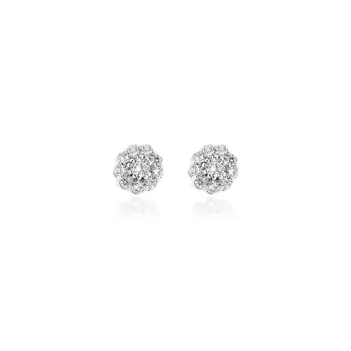 BRINCO SEGUNDO FURO FLORZINHA COM UMA ZIRCONIA NO MEIO