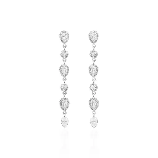 BRINCO PENDURADO DE GOTA INVERTIDA CRAVACAO INTERCALANDO COM PON