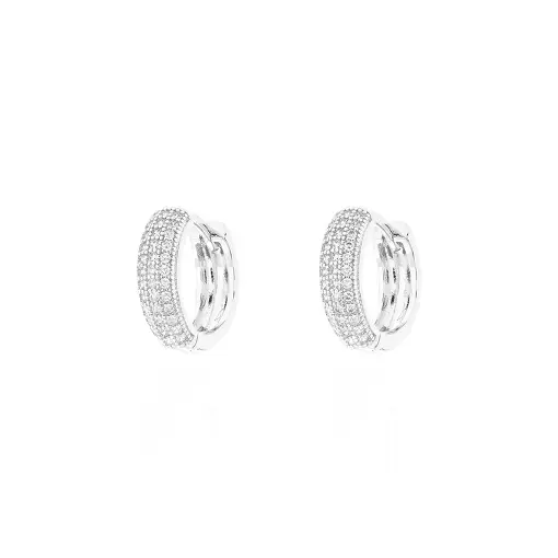 ARGOLA 3 FILEIRAS DE ZIRC MEIA CRAVACAO ARREDONDADA