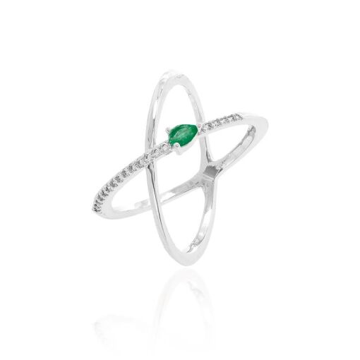 ANEL X UM LADO LISO OUTRO CRAVEJADO COM GOTA 2 MM