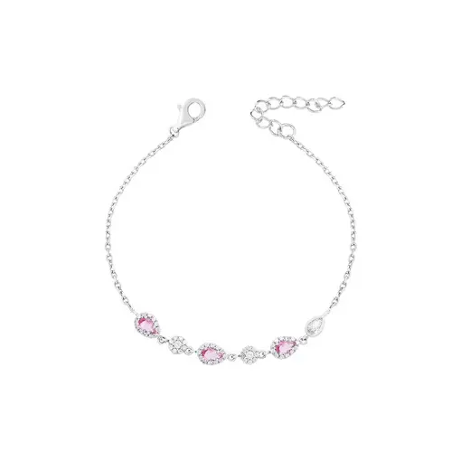 PULSEIRA ELOS PORTUGUESES COM 3 GOTAS CRAVEJADAS R FLORES CRAVEJ