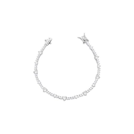 PULSEIRA  ESTILO RIVIERA  COM PEDRAS REDONDAS DE 3 MM E PEDRAS R