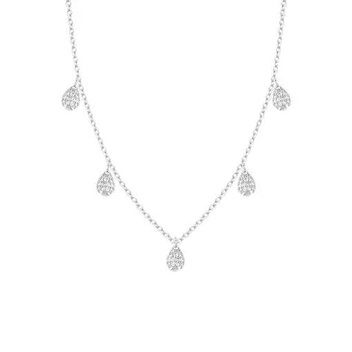 COLAR ELOS PORTUGUESES CINCO GOTAS CRAVEJADAS PENDURADAS