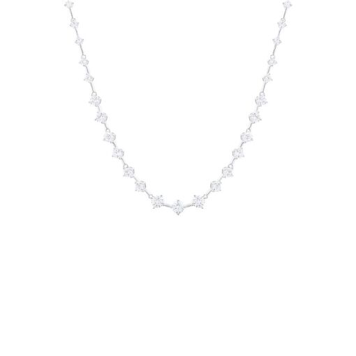 COLAR RIVIERA FIO FACA 3 MM COM ZIRCONIAS DECRESCENTE