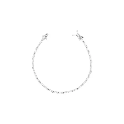 PULSEIRA RETANGULAR BAGUETADO INTERCALANDO PONTOS DE LUZ