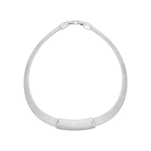 COLAR TEXTURIZADO COM CRAVEJADO CENTRAL