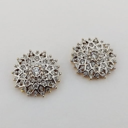 Brinco Stud Mandala com Zircônias