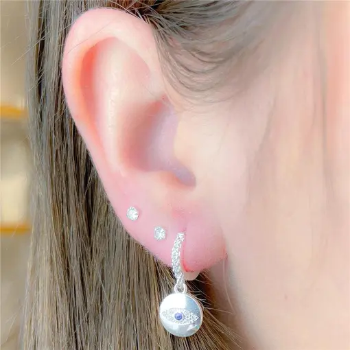 ARGOLA PINGENTE OLHO GREGO