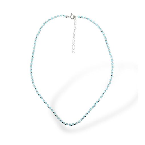 COLAR CRISTAIS AZUL COM BOLINHAS