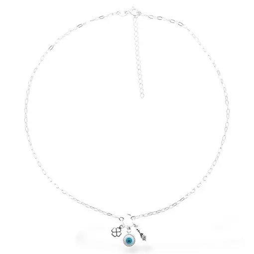 CHOKER MIX OLHO GREGO, FIGA E TREVO