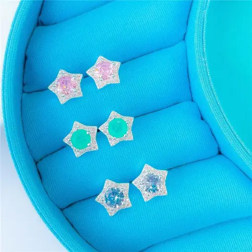 BRINCO ESTRELA AQUAMARINE