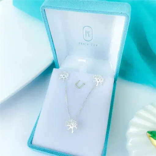 CONJUNTO ÁRVORE DA VIDA + CAIXA DE VELUDO