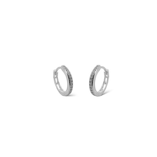 ARGOLA CLICK 14MM CRAVEJADA ZIRCÔNIA