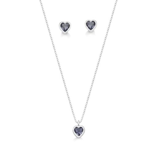 CONJUNTO EMBUTIDO CORAÇÃO LILAS