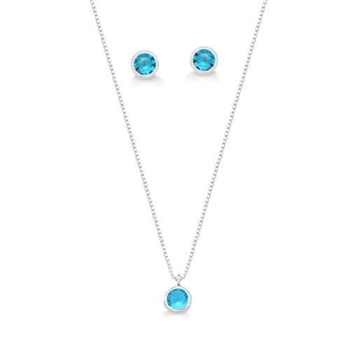 CONJUNTO EMBUTIDO REDONDO AZUL CLARO