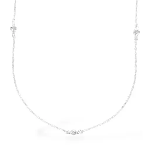 COLAR LONGO  PONTO DE LUZ ZIRCÔNIA