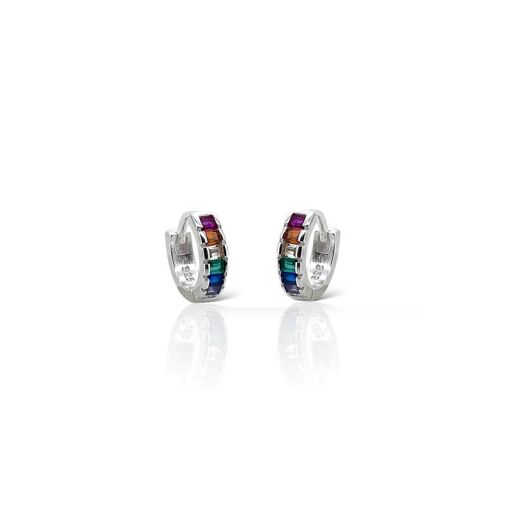 ARGOLA CLICK 8MM COLOR ZIRCÔNIA BAGUETE